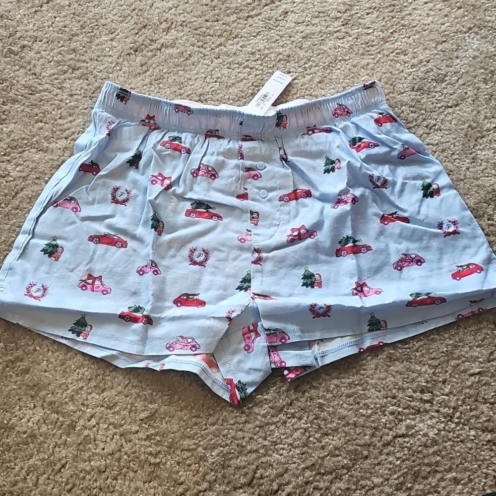 Victoria's Secret Pink Christmas Car Print Pajama Shorts XSmall